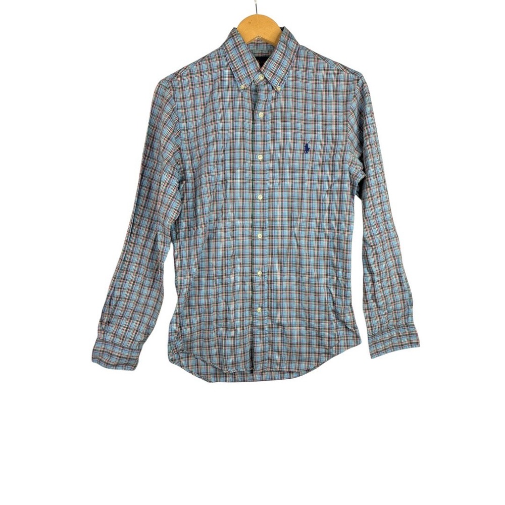 Ralph Lauren Plaid Long Sleeve Button Down Shirt size Small Blue/Red/Green